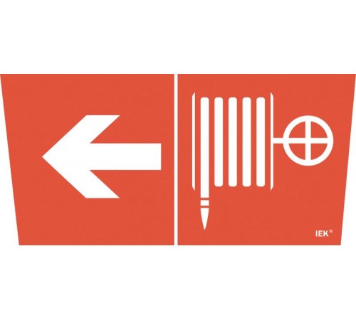 Пиктограмма (наклейка) "Пож. кран/стрелка налево" ССА 5043  LPC10-1-31-28-PKNAL  IEK