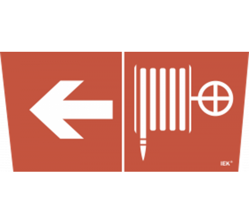 Пиктограмма (наклейка) "Пож. кран/стрелка налево" ССА 5043  LPC10-1-31-28-PKNAL  IEK