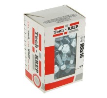 Болт DIN933 8.8 с шестигранной головкой оцинк. М6х16 (100 шт) - коробка с ок. Tech-K ( 0,517 кг)  105200  Tech-KREP