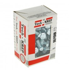 Болт DIN933 8.8 с шестигранной головкой оцинк. М6х16 (100 шт) - коробка с ок. Tech-K ( 0,517 кг)  105200  Tech-KREP