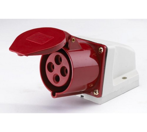 Розетка стационарная 124 3Р+РЕ 32А 380В IP44 РС-102 DEK  26032DEK  DEKraft