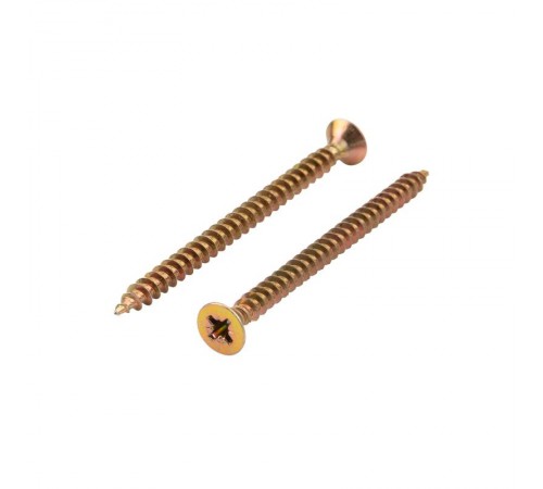 Саморез универсальный KRANZ 5х70, желтый цинк, короб (100 шт./уп.) KR-01-3311-043  Kranz