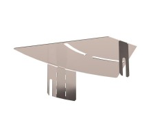 Крышка угла горизонтального изменяемого 0-45 градусов Стандарт INOX (AISI 409) 150  PR16.3667  Промрукав