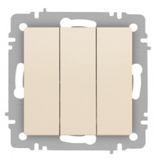 Выключатель Intro Accent 6-106-02 тройной, 10А-250В, IP20, СУ, AL/CU, сл.кость  Б0063534  Intro