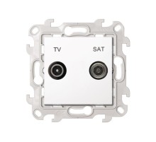 Simon 24 Белый Розетка TV-SAT оконечная  2410486-030  Simon