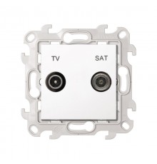 Simon 24 Белый Розетка TV-SAT одиночная  2410487-030  Simon