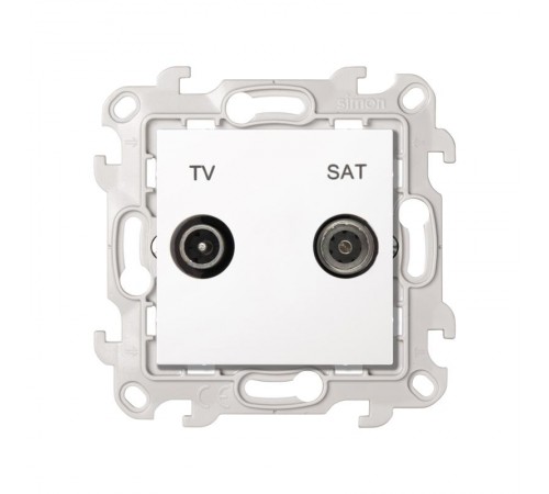 Simon 24 Белый Розетка TV-SAT оконечная  2410486-030  Simon