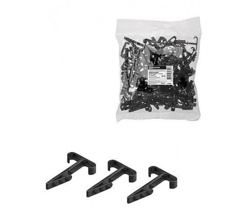 Дюбель-хомут для плоского кабеля Т-образный 2-12 мм черный (100 шт.)  SQ0539-0041  TDM