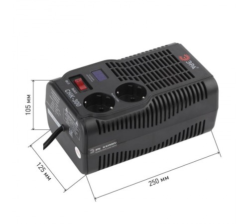 Стабилизатор напряжения компакт. СНК-300 160-260В/220В, 300ВА  Б0031555  ЭРА