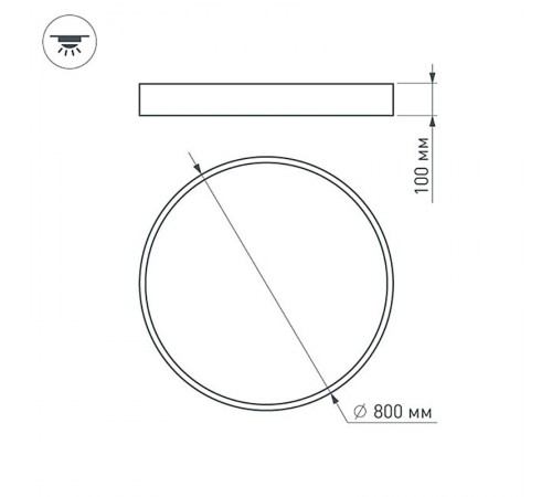 Светильник SP-TOR-PILL-R800-94W Warm3000 (WH, 120 deg, 230V) (Arlight, IP20 Металл, 3 года)  022132(3)  Arlight