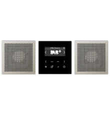 Смарт радио DAB+, стерео; черный/нержавеющая сталь  DABES2  Jung