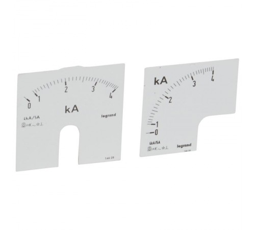 Измерительная шкала (1 круглая + 1 квадратная) для аналоговых амперметров - 0-4000 A  014628  Legrand