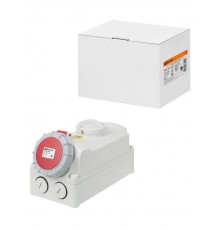 Розетка настенная, с выключателем и блокировкой IP67 63А 3Р+РЕ+N 380В  SQ0611-0070  TDM