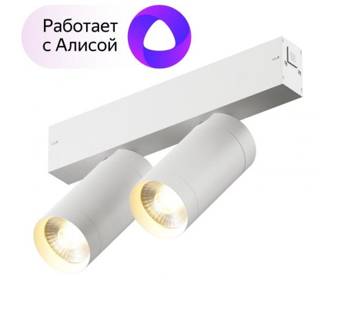 Светильник трековый акцентный DK8012-WH SMART SPOT DOUBLE 2x9W DIM 3000K-6000K, белый  DK8012-WH  DENKIRS