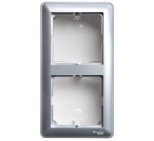 W59 Матовый хром Коробка 2-ая подъемная для наружного монтажа с рамкой  KP-252-58  SE
