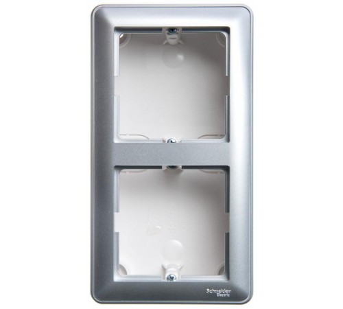 W59 Матовый хром Коробка 2-ая подъемная для наружного монтажа с рамкой  KP-252-58  SE