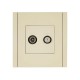 FORTE&PIANO Розетка двойная TV+SAT FP438 ваниль  FP-AF20-O-K10  IEK