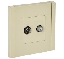 FORTE&PIANO Розетка двойная TV+SAT FP438 ваниль  FP-AF20-O-K10  IEK