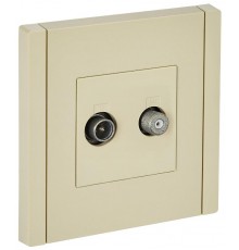FORTE&PIANO Розетка двойная TV+SAT FP438 ваниль  FP-AF20-O-K10  IEK