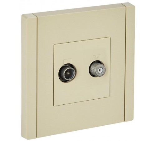 FORTE&PIANO Розетка двойная TV+SAT FP438 ваниль  FP-AF20-O-K10  IEK