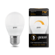 Лампа светодиодная LED 7Вт E27 220В 3000К шар, диммируемая  105102107-D  Gauss