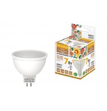 Лампа светодиодная LED 7Вт GU5.3 230В 4000К MR16 Народная отражатель (рефлектор)  SQ0340-0133  TDM