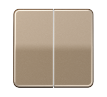 Двойная клавиша для балансирных механизмов выключателей (кнопок), в комплекте с CD95HP (крепежный элемент); металл; золотая бронза; CD500  CD595GB  