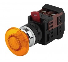 Кнопка управления  AEА-22 "Грибок" желтый d22мм 1з+1р (10/400/4000)  Б0045633  ЭРА