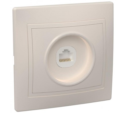 КВАРТА Кремовый Розетка компьютерная 1-местная РК10-ККм  EKK10-K33-DM  GENERICA