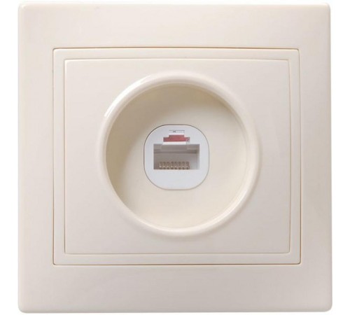 КВАРТА Кремовый Розетка компьютерная 1-местная РК10-ККм  EKK10-K33-DM  GENERICA