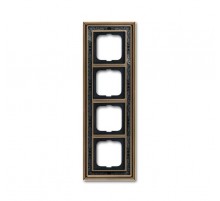 Рамка 4-постовая, серия Династия, Латунь античная, черная роспись  1754-0-4598   2CKA001754A4598  ABB