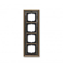 Рамка 4-постовая, серия Династия, Латунь античная, черная роспись  1754-0-4598   2CKA001754A4598  ABB