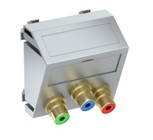 Мультимедийная рамка Video-Cinch Modul45 (серебристый) (MTS-3R L AL1)  6105132  OBO Bettermann