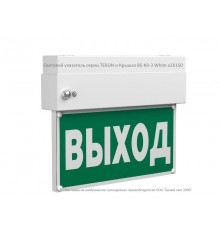 Световой указатель аварийного освещения светодиодный BS-TERON-10-S1-ELON 3,9Вт IP65 централизованный накладной  a17038  Белый свет