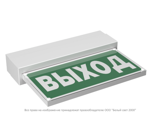 Световой указатель аварийного освещения светодиодный BS-TERON-10-S1-ELON 3,9Вт IP65 централизованный накладной  a17038  Белый свет