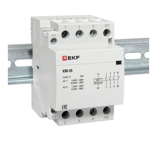 Контактор модульный КМ 25А 3NО+NC (3 мод.) EKF PROxima  km-3-25-31  EKF