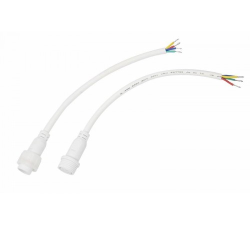 Соединительный кабель (4pin) герметичный (IP67) 4х0.75 мм 300 V белый  11-9440  REXANT