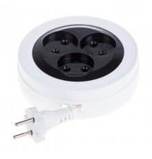 Удлинитель-рулетка STANDARD 5 м, 3 гнезда, 2х0.75 кв.мм, б/з, белый  11-7225  PROconnect