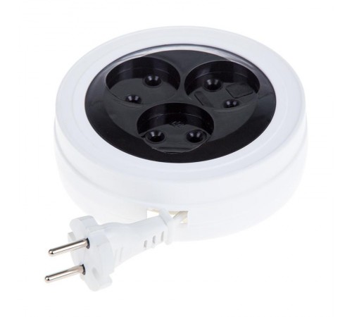 Удлинитель-рулетка STANDARD 5 м, 3 гнезда, 2х0.75 кв.мм, б/з, белый  11-7225  PROconnect