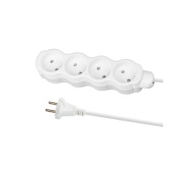 Удлинитель бытовой "Люкс" 4 гнезда, 5 м, б/з, с з/ш, ПВС 2х0,75 мм2, 6 А, 250 В, 1400 Вт  SQ1303-4008  TDM