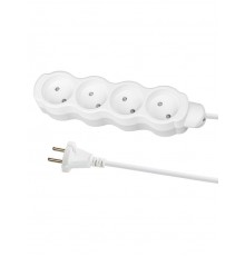 Удлинитель бытовой "Люкс" 4 гнезда, 3 м, б/з, с з/ш, ПВС 2х0,75 мм2, 6 А, 250 В, 1400 Вт  SQ1303-4007  TDM