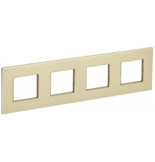 SKANDY Рамка 4-местная SK-F34Sh металл шамп.  SK-M42-M-K37  IEK
