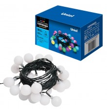 Гирлянда светодиодная  "Радуга-1"  ULD-S0500-030/DGA RGB IP20 RAINBOW-1   5м. 30 диодов. RGB свет. шнур зеленый.  UL-00005470  Uniel