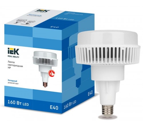Лампа светодиодная промышленная HP 160Вт 120град 230В 6500К E40  LLE-HP-160-230-65-E40  IEK