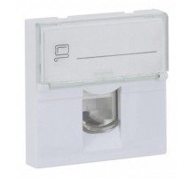 Розетка модульная компьютерная RJ-45 45х45мм белая  АДЛ 13-908  Рувинил