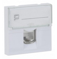 Розетка модульная компьютерная RJ-45 45х45мм белая  АДЛ 13-908  Рувинил