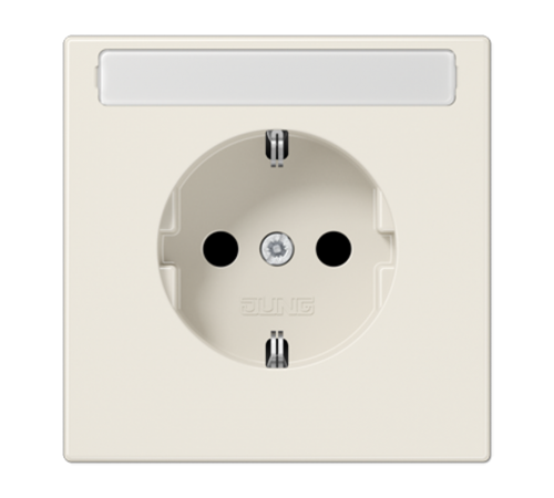 Штепсельная розетка SCHUKO 16A, 250V~ с защитой от детей и полем для надписи; слоновая кость  LS1520KINA  Jung