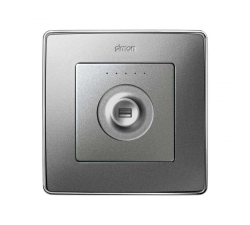 Сенсорный 1-кл выключатель с тематической маркировкой Т2, регулирования, алюминий  8000614-093  Simon