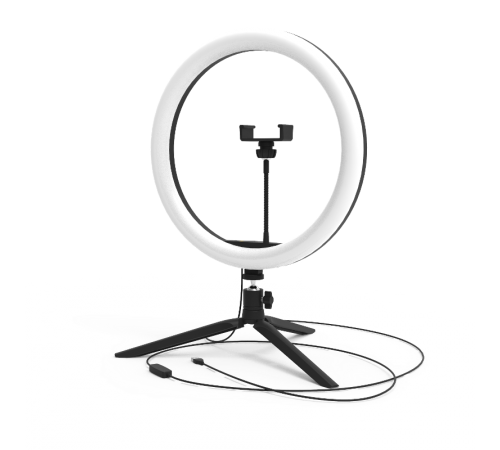 Светильник кольцевой 15W 800lm 3000-6500K 5V USB IP20 300*23мм черный дим пульт е LED 1/20  RL003  Gauss