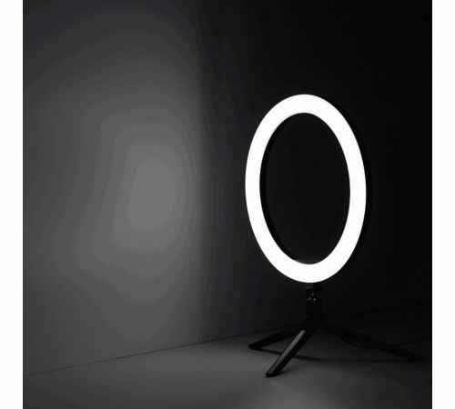 Светильник кольцевой 15W 800lm 3000-6500K 5V USB IP20 300*23мм черный дим пульт е LED 1/20  RL003  Gauss